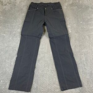 Kuhl Convertible Pants Womens 4 Gray Blue Stitch Zip Off Hiking 29x31‎